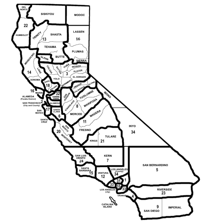 California House Districts Map