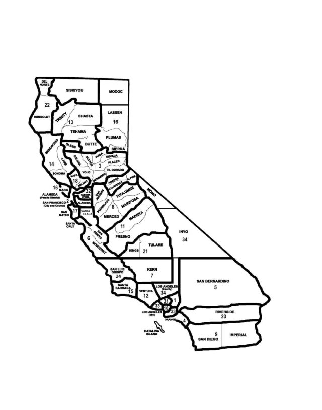 Map of California State PTA Districts